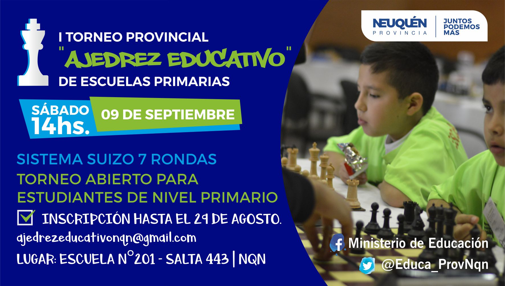 Convocan a participar de torneos de ajedrez para escuelas primarias y ...